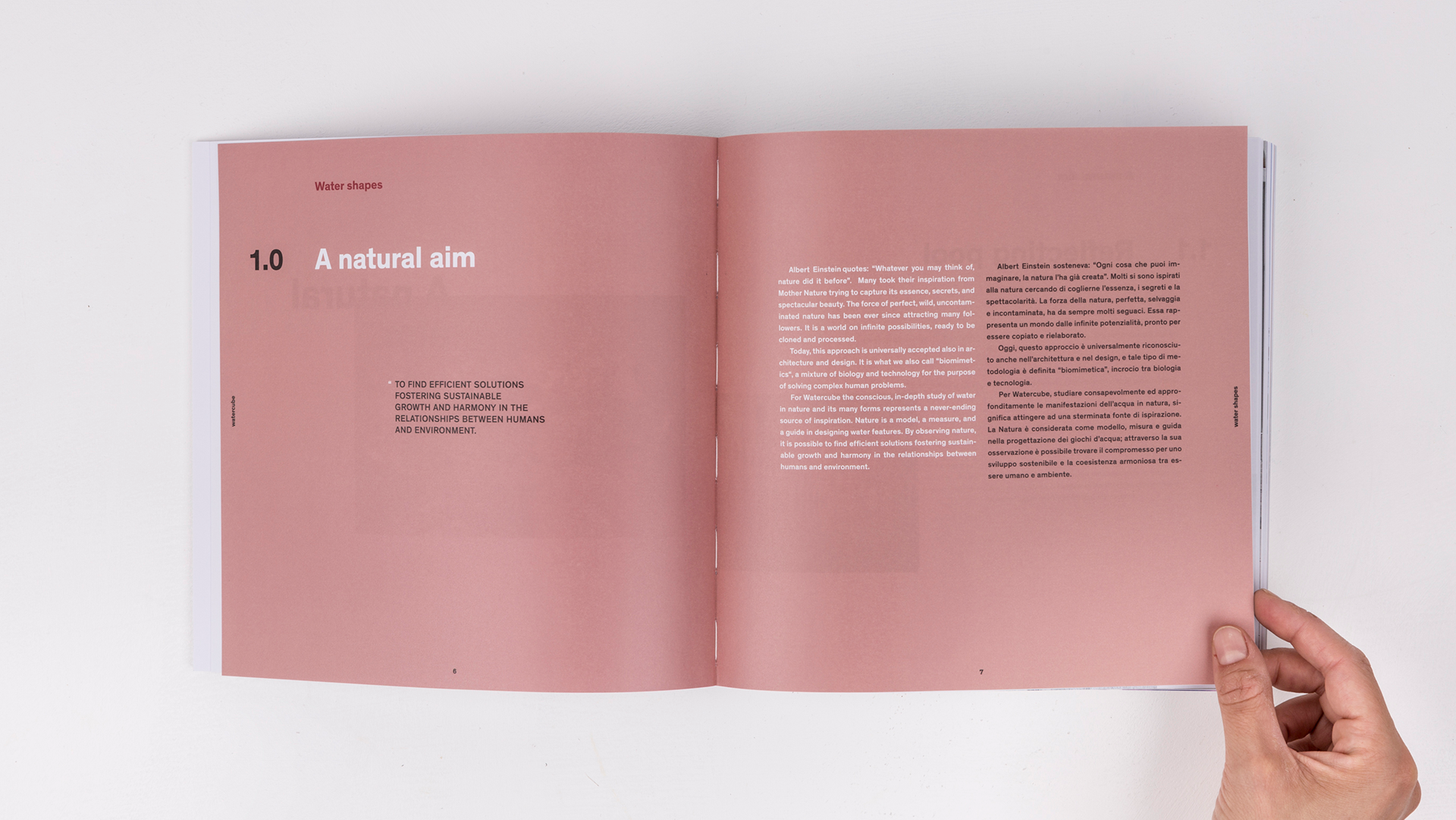 watercube book spread