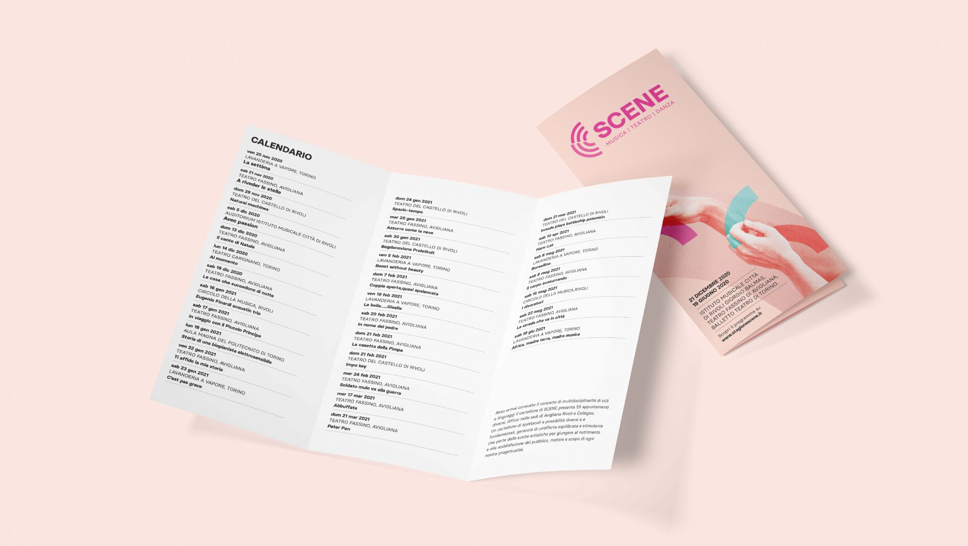 brochure della rassegna scena a torino